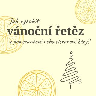 Chcete si ještě pár posledních večerů před Vánocemi zpříjemnit vyráběním vánoční výzdoby? Zkuste třeba řetěz z citronové...